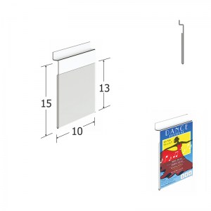 Μικρή θήκη σήμανσης προϊόντων 15x15cm slat - plexiglass